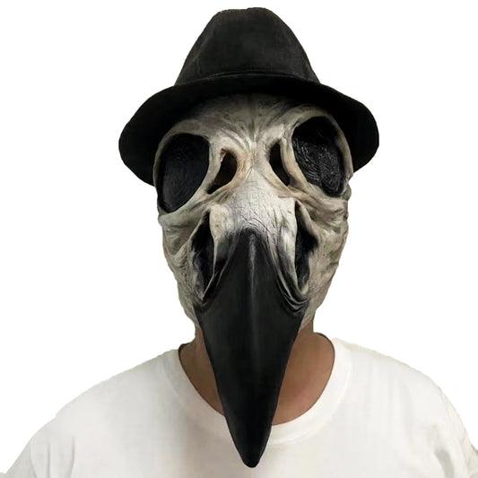 Crow Skull Mask Plague Doctor Mask Cosplay Bird Latex Masks Carnival Animal Masquerade Halloween Party