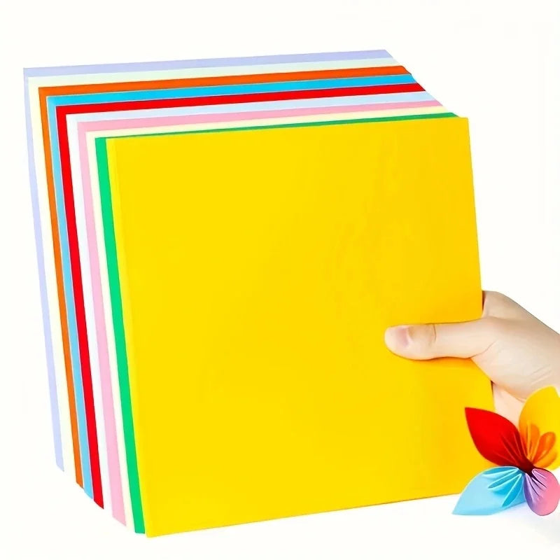 100 sheets of cardstock available in 10 colors for origami art