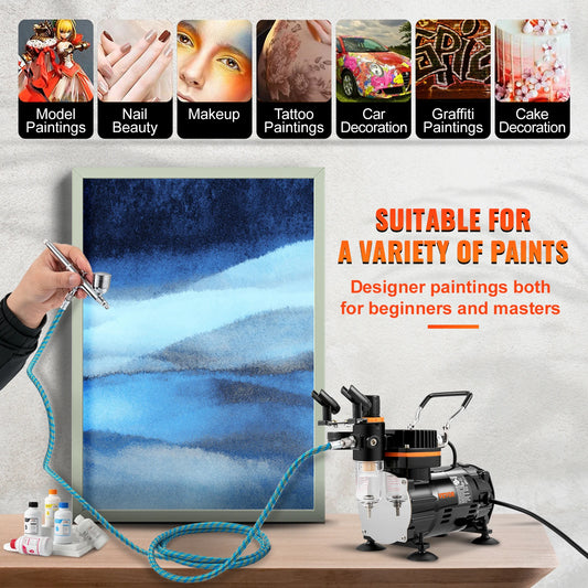 Professional Dual-Action Airbrush Compressor