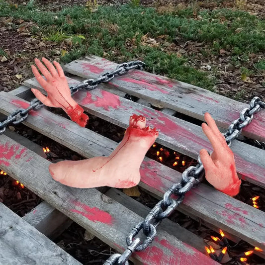 Halloween Body=Parts Scary Plastic Brain Organs Severed Hands Feet