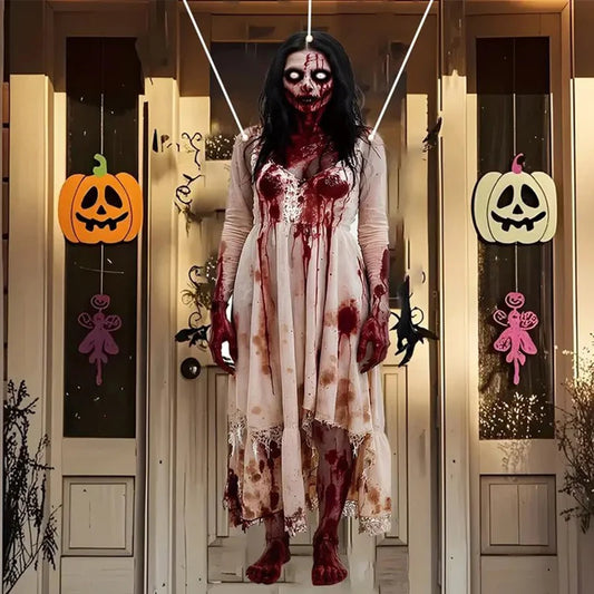 Halloween Horror 2D Skull Bride Background Cloth Haunted House