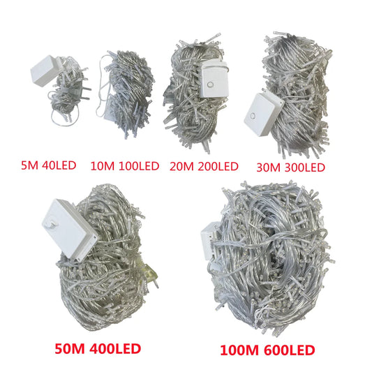 Christmas Lights 5M/10M/20M/30M/50M/100M Led String Fairy Light 8/Modes