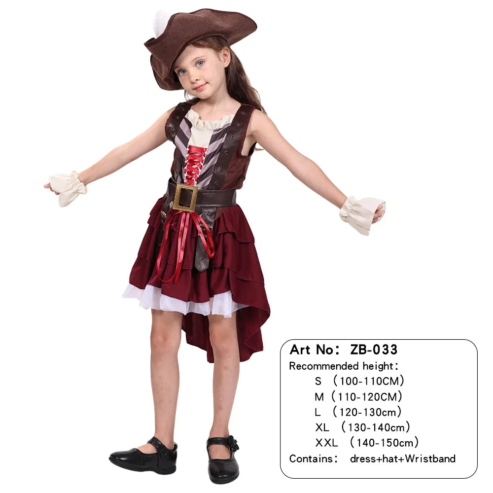 Children, adults, Caribbean pirates, character costumes