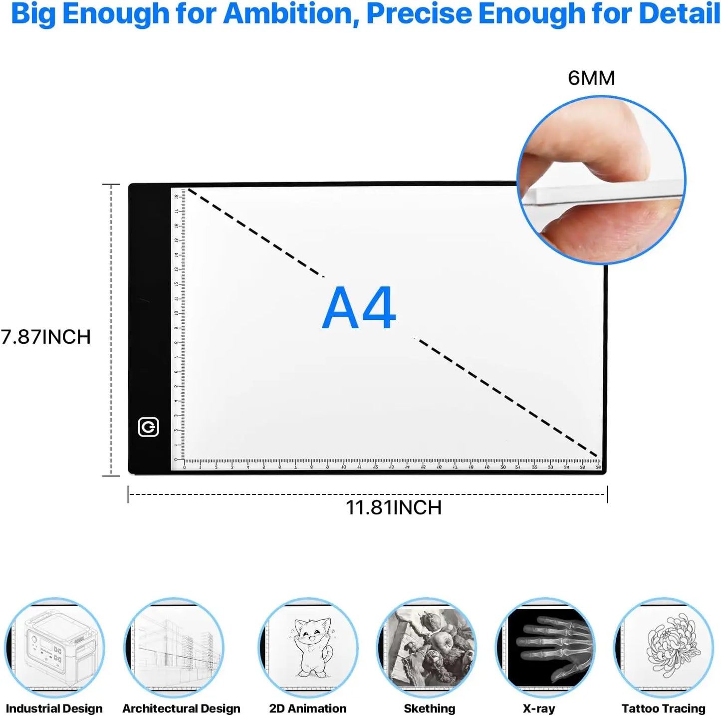 Ultra Thin A4 LED Light Box for Tracing Drawing