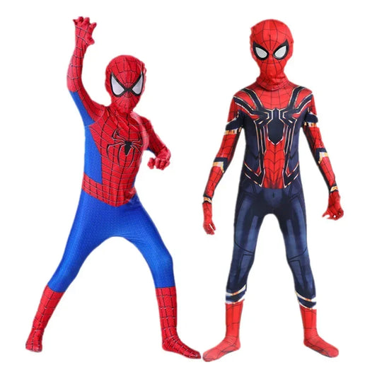 Kids Superhero Spider Costume Spandex Jumpsuit Halloween