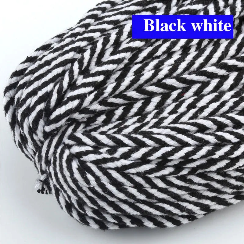 10/5Meters-5mm Colored Cotton Twisted Rope DIY Craft