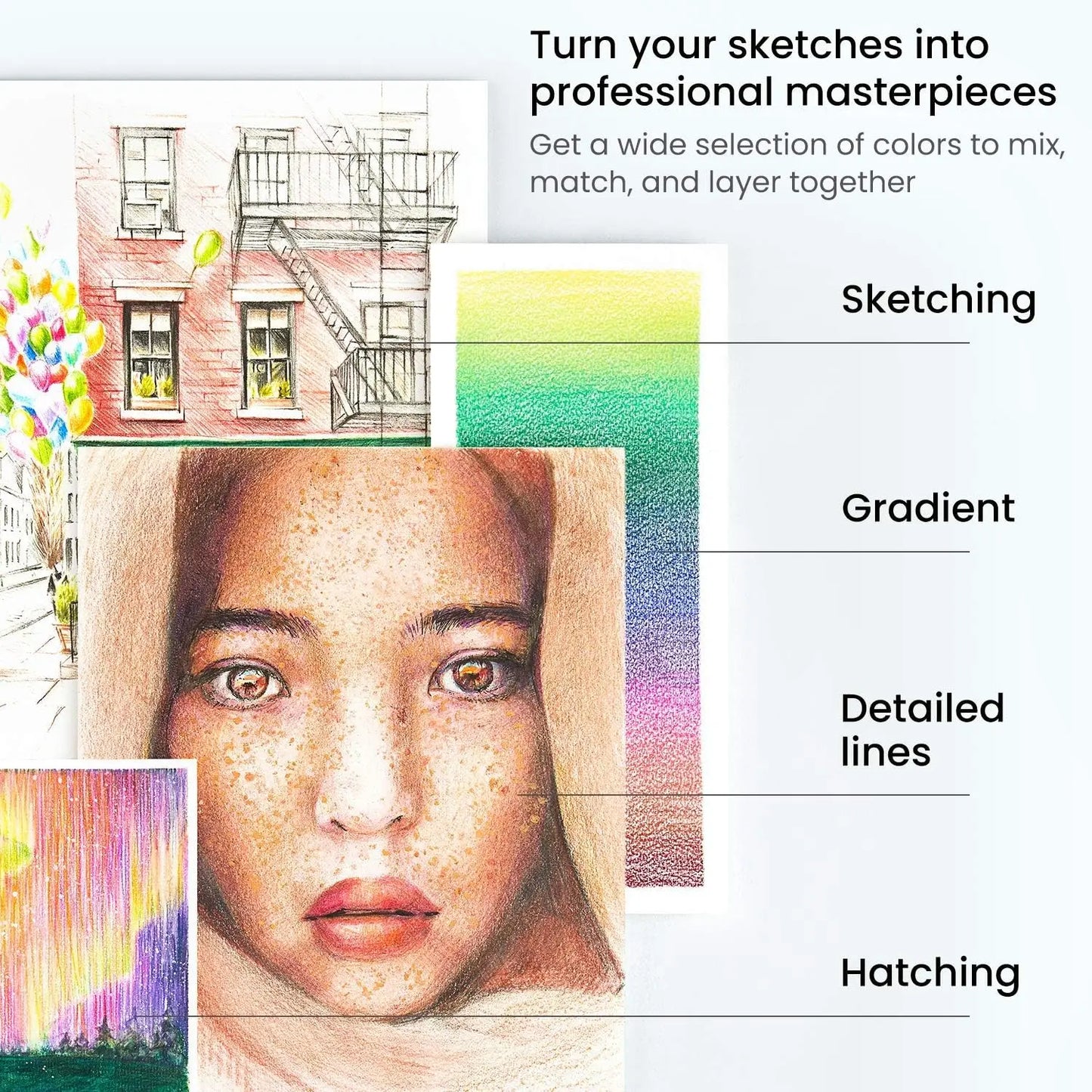 72 Soft Wax-Based Colored Pencils for Artists