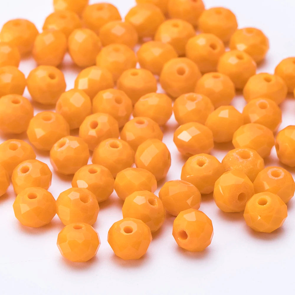 4 6 8 10mm Czech Rondelle Crystal Beads Faceted Glass Beads