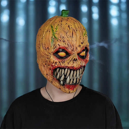 Pumpkin Monster Mask, Funny Trick, Natural Latex Material