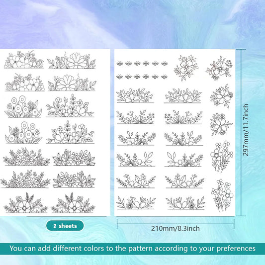 Water-Soluble Stabilizer Embroidery Patterns Stick Stitch Embroidery