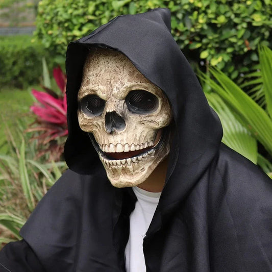 Movable Jaw Mask Skull Mask Latex Headgear Tear-Resistant