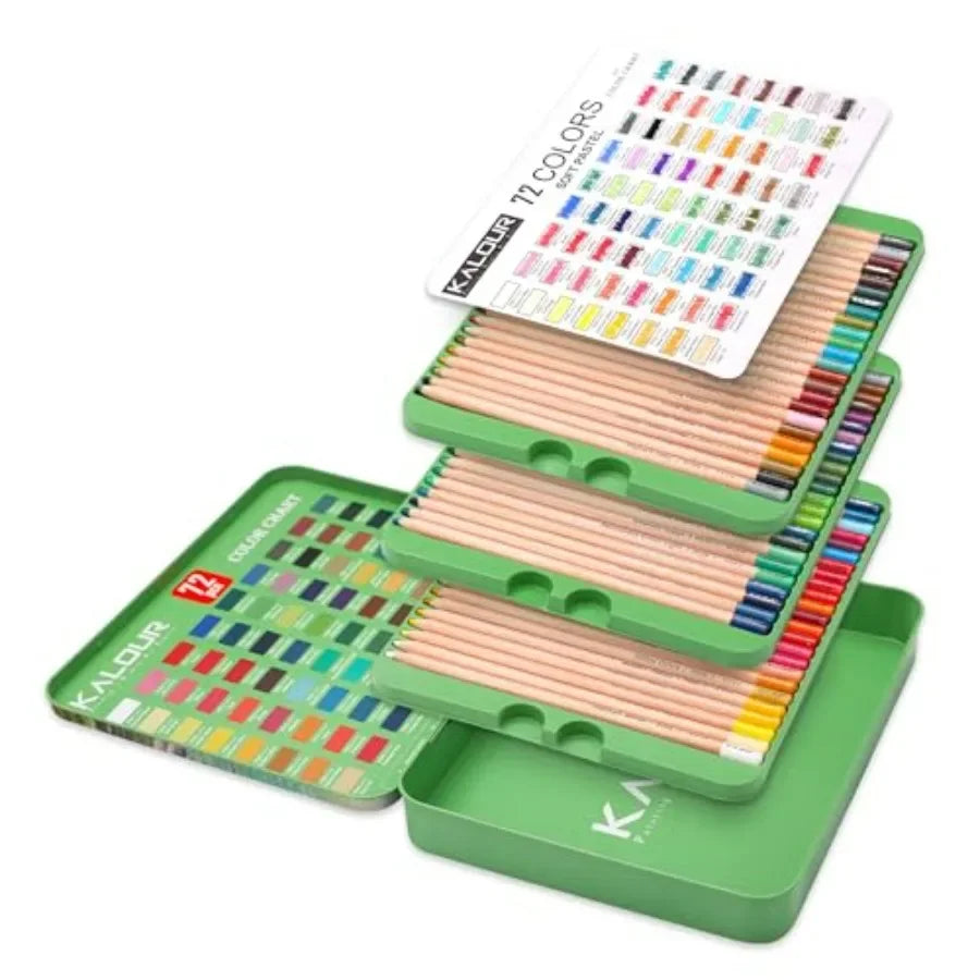 Pro Pastel Chalk Colored Pencils Set of 72 Colors