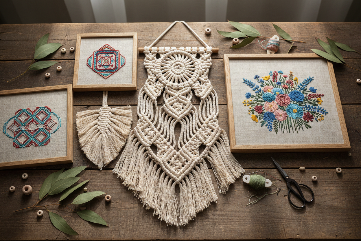 Macrame & Embroidering