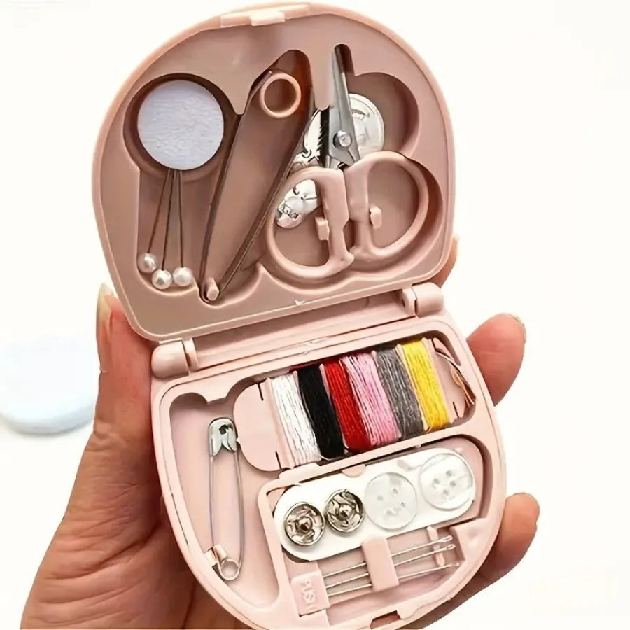 1-Sewing-Set, Portable Multifunctional Sewing Belt Storage Box