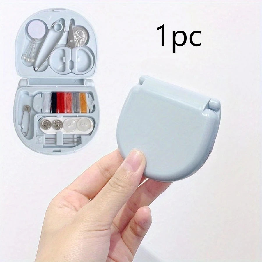 1-Sewing-Set, Portable Multifunctional Sewing Belt Storage Box