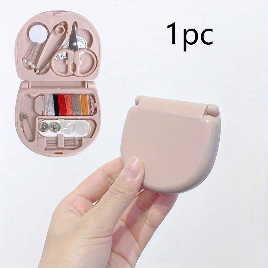 1-Sewing-Set, Portable Multifunctional Sewing Belt Storage Box