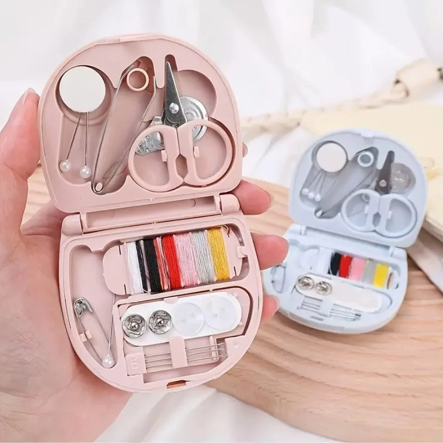 1-Sewing-Set, Portable Multifunctional Sewing Belt Storage Box