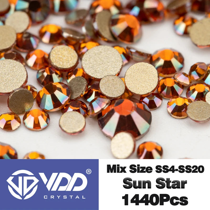 VDD SS4-SS20 Mix Size Clear Crystal FlatBack Rhinestones