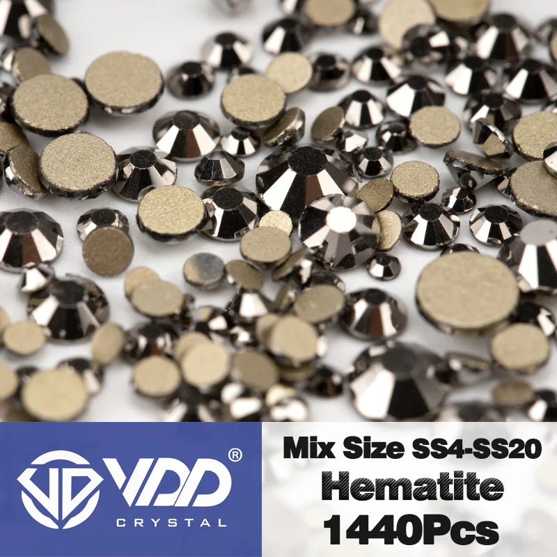 VDD SS4-SS20 Mix Size Clear Crystal FlatBack Rhinestones