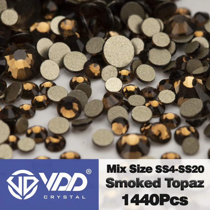VDD SS4-SS20 Mix Size Clear Crystal FlatBack Rhinestones