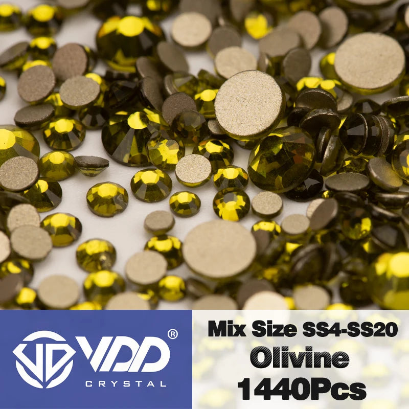VDD SS4-SS20 Mix Size Clear Crystal FlatBack Rhinestones