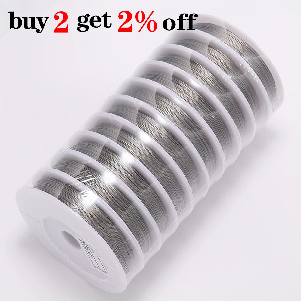 1 Roll/lots 0.3-1.0mm Resistant Stainless Wire Tiger Tail