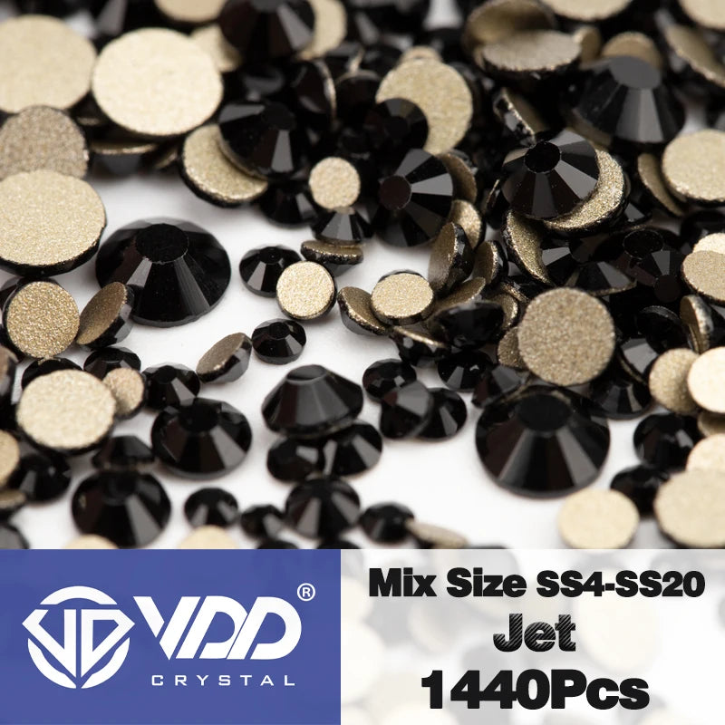 VDD SS4-SS20 Mix Size Clear Crystal FlatBack Rhinestones
