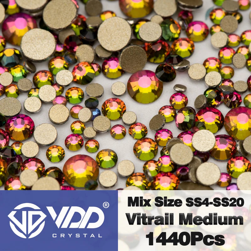 VDD SS4-SS20 Mix Size Clear Crystal FlatBack Rhinestones