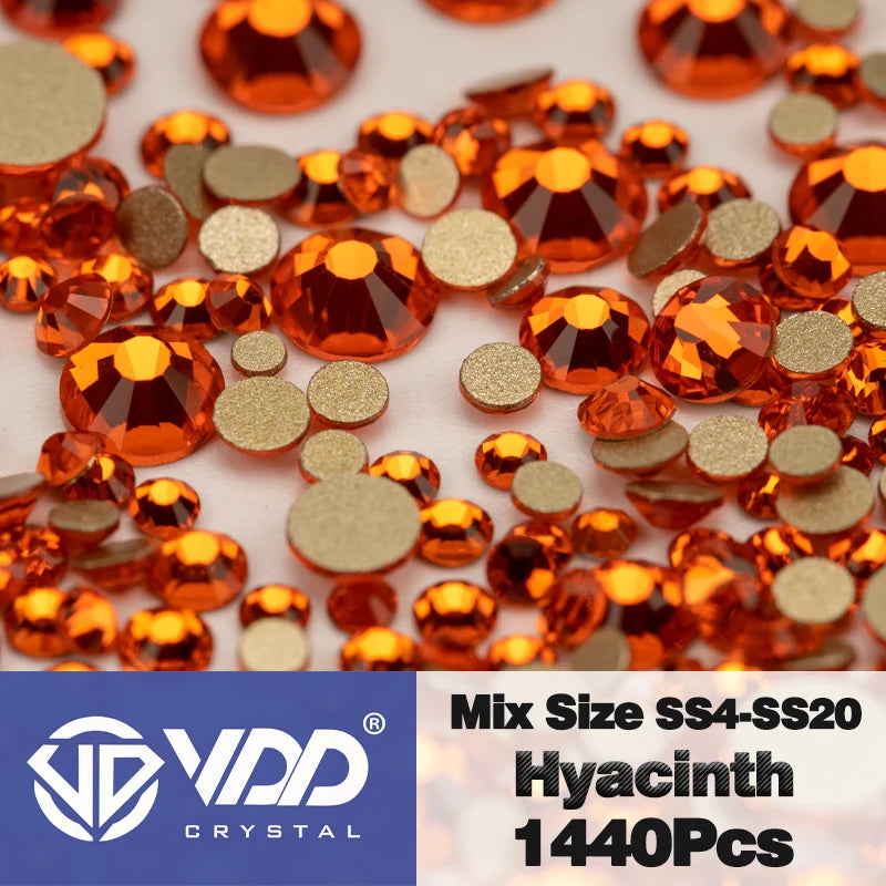 VDD SS4-SS20 Mix Size Clear Crystal FlatBack Rhinestones