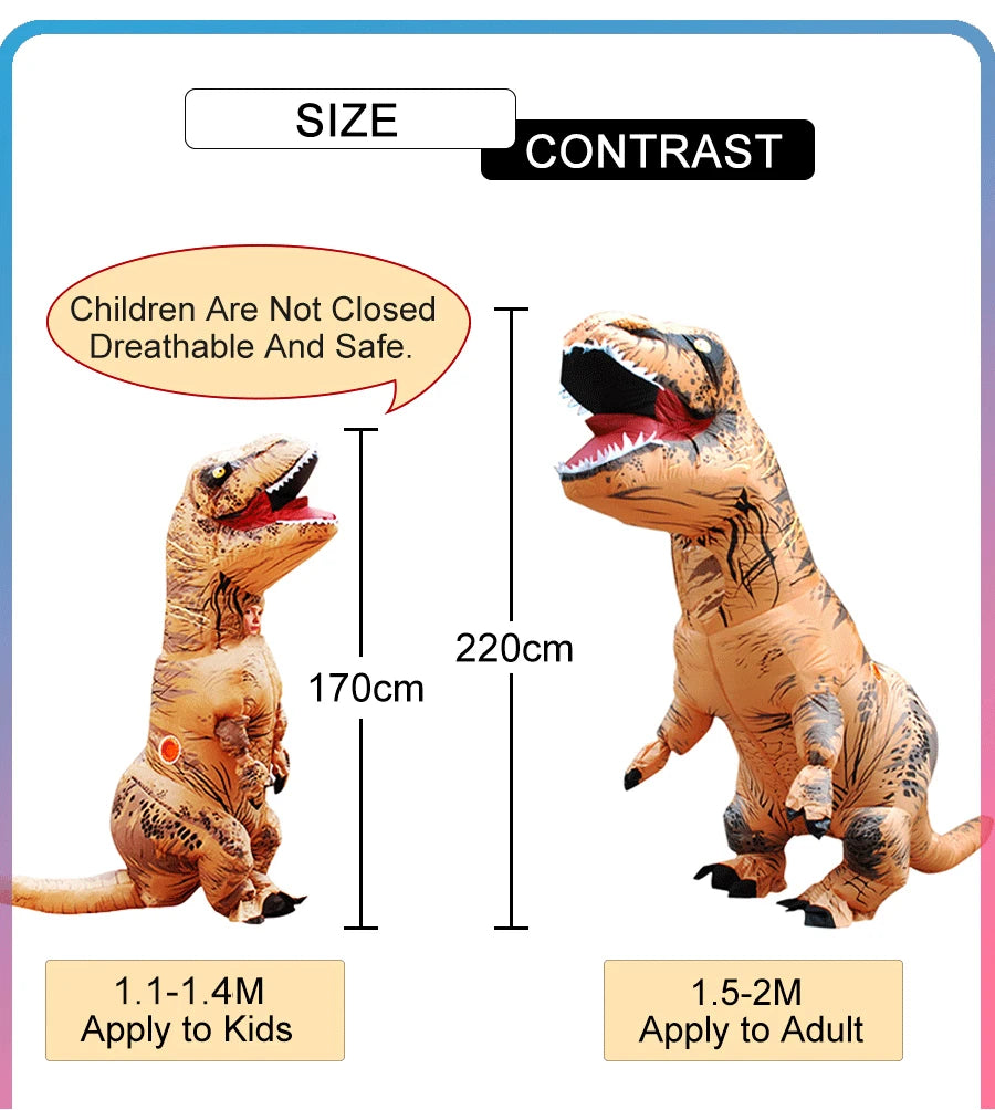 T-rex inflatable Tyrannosaurus Dinosaur Costume Child/Adult Role