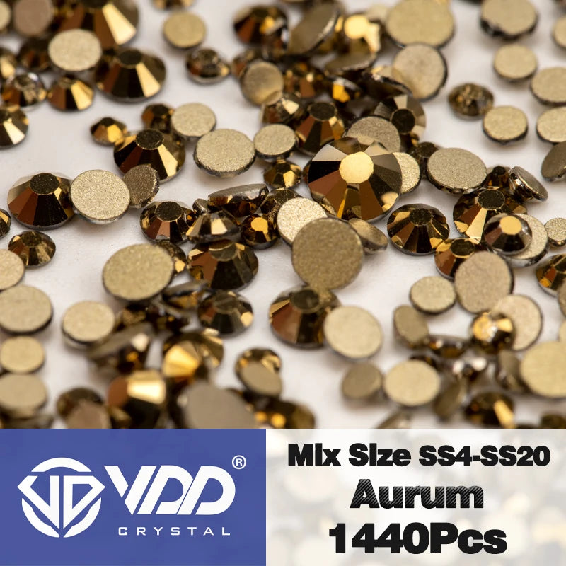 VDD SS4-SS20 Mix Size Clear Crystal FlatBack Rhinestones