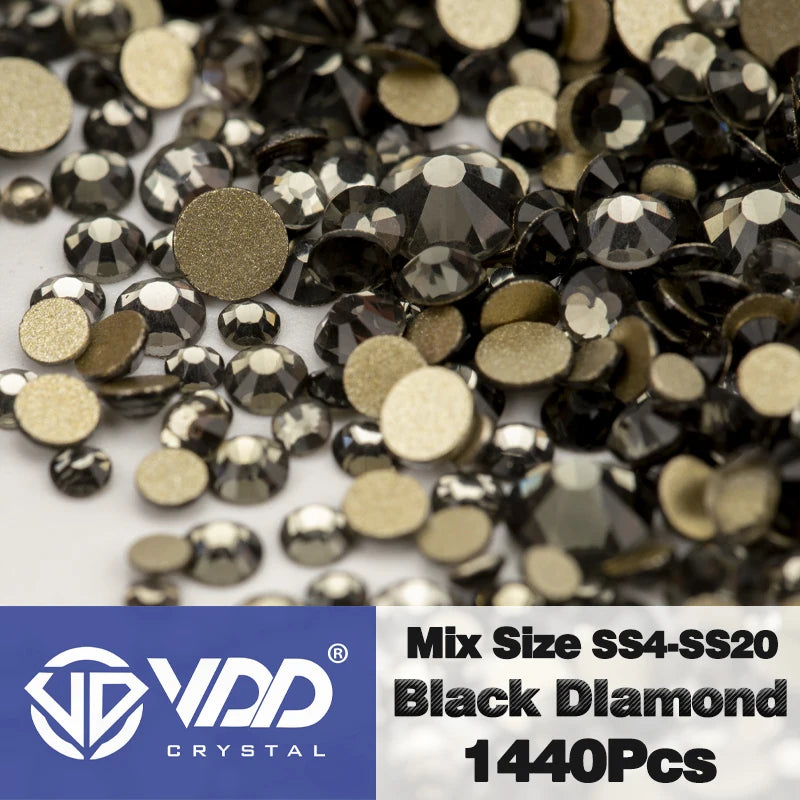 VDD SS4-SS20 Mix Size Clear Crystal FlatBack Rhinestones