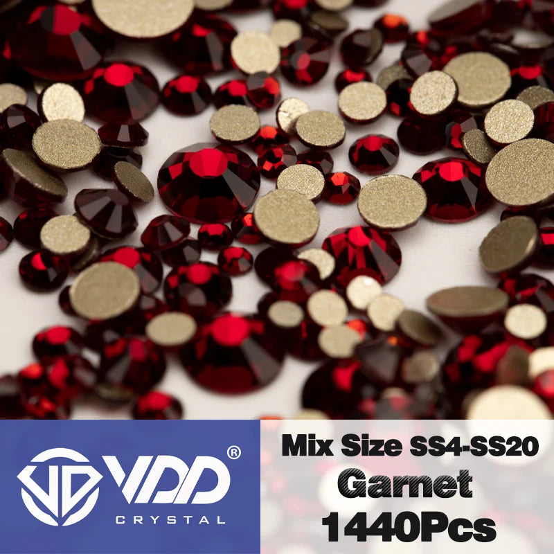 VDD SS4-SS20 Mix Size Clear Crystal FlatBack Rhinestones