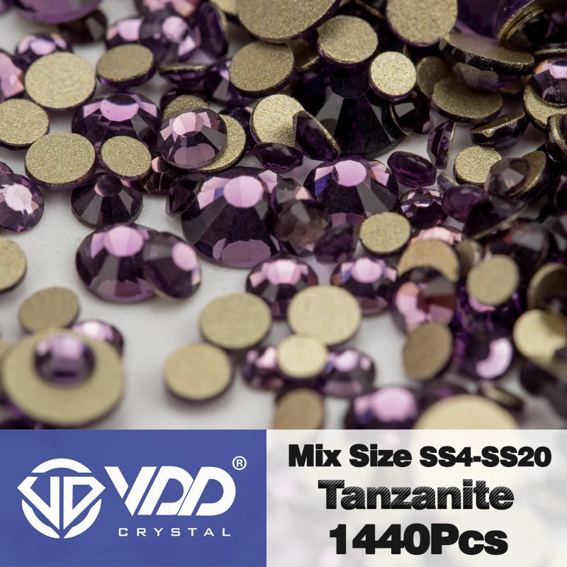 VDD SS4-SS20 Mix Size Clear Crystal FlatBack Rhinestones