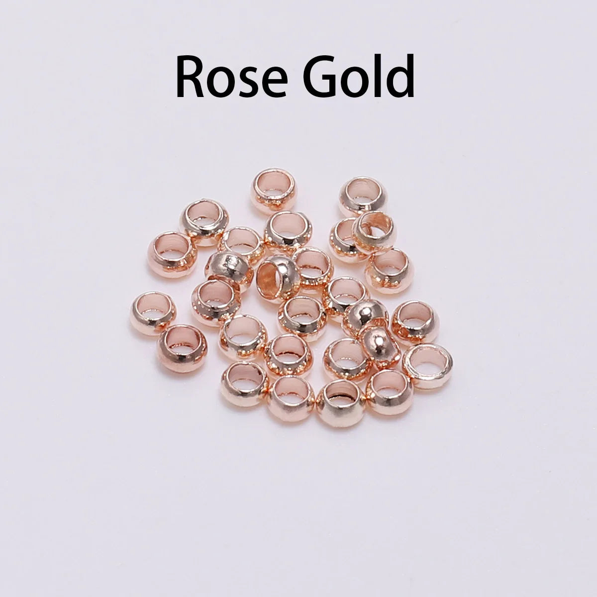 500pcs/lot Gold Silver Copper Ball Crimp End Beads Dia 1.5-3mm