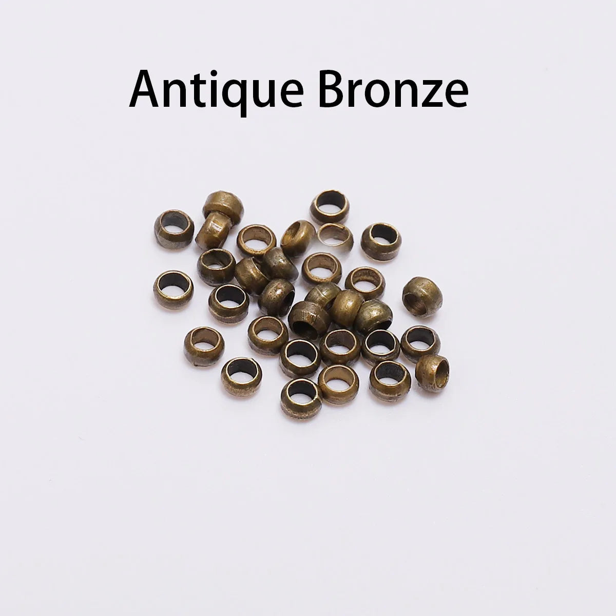 500pcs/lot Gold Silver Copper Ball Crimp End Beads Dia 1.5-3mm