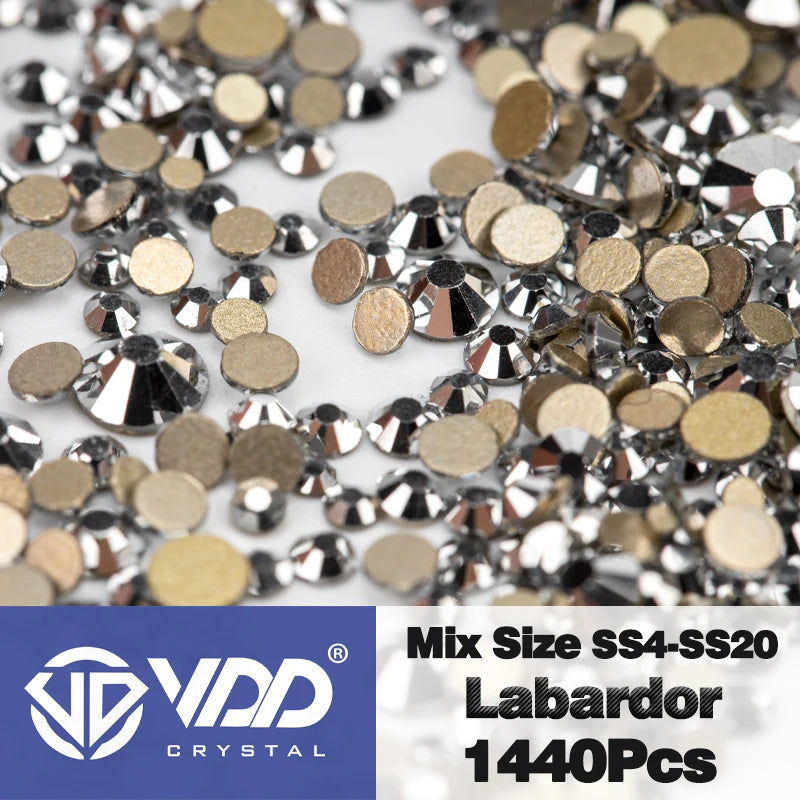 VDD SS4-SS20 Mix Size Clear Crystal FlatBack Rhinestones