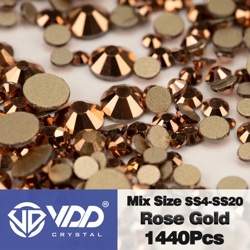 VDD SS4-SS20 Mix Size Clear Crystal FlatBack Rhinestones
