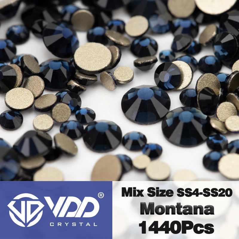 VDD SS4-SS20 Mix Size Clear Crystal FlatBack Rhinestones
