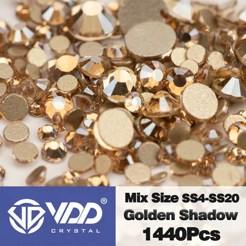 VDD SS4-SS20 Mix Size Clear Crystal FlatBack Rhinestones