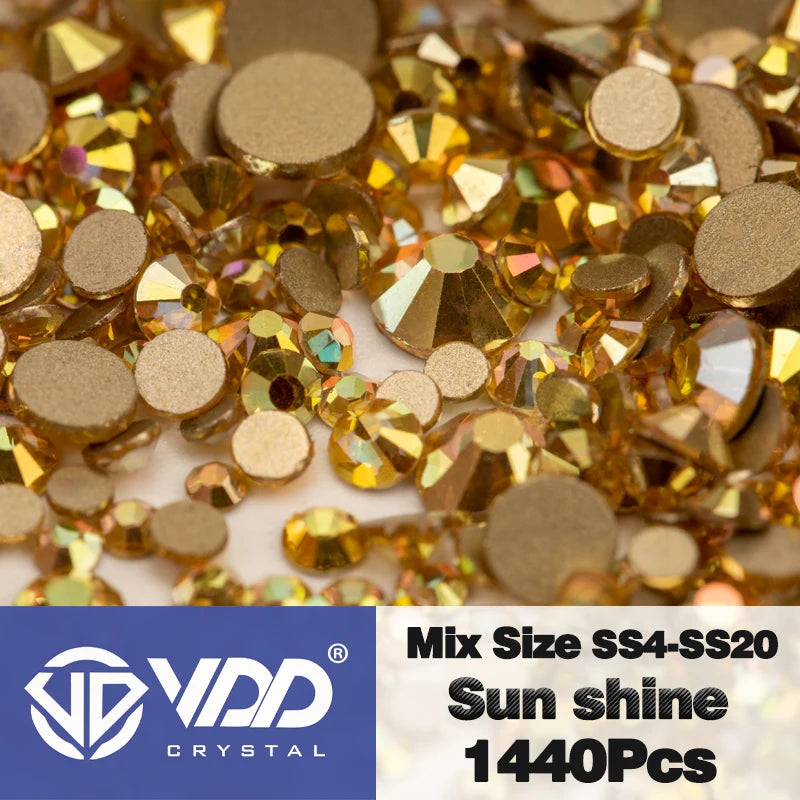 VDD SS4-SS20 Mix Size Clear Crystal FlatBack Rhinestones