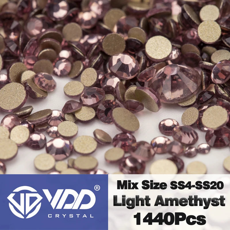 VDD SS4-SS20 Mix Size Clear Crystal FlatBack Rhinestones