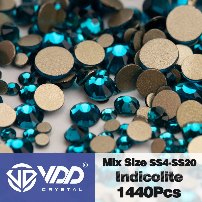 VDD SS4-SS20 Mix Size Clear Crystal FlatBack Rhinestones