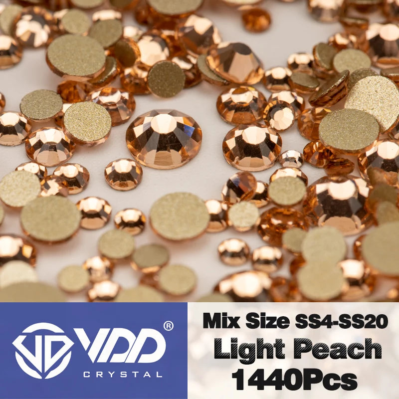 VDD SS4-SS20 Mix Size Clear Crystal FlatBack Rhinestones