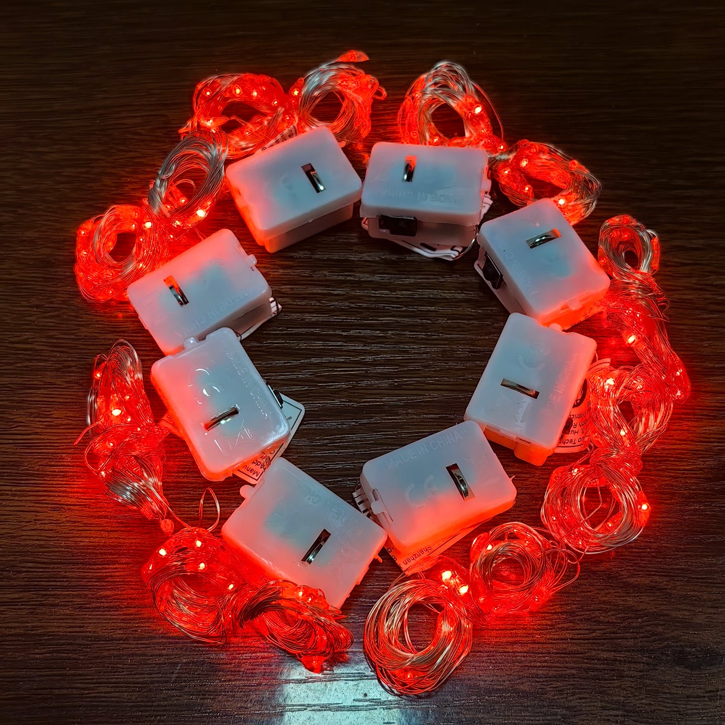8Pcs 8colors Fairy Lights String Button Battery Home Decor