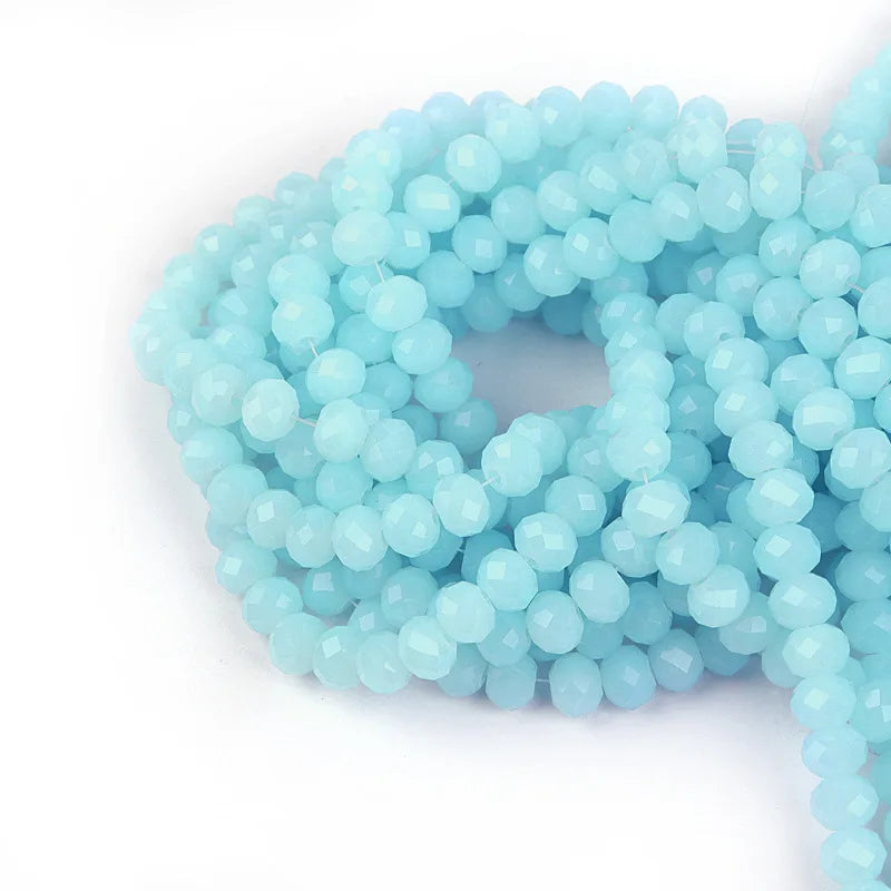4 6 8 10mm Czech Rondelle Crystal Beads Faceted Glass Beads