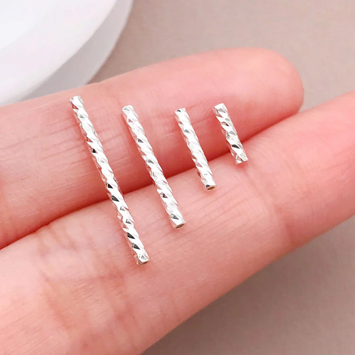 20pcs 18K Copper Plated Golden Silvery Tube