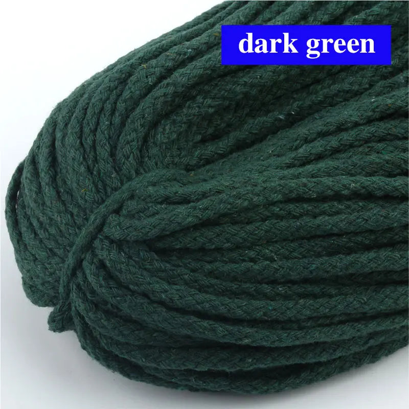 10/5Meters-5mm Colored Cotton Twisted Rope DIY Craft