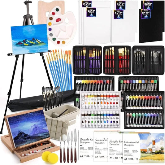 166 Pcs Painting Set, Painting Supplies With 96 Paint