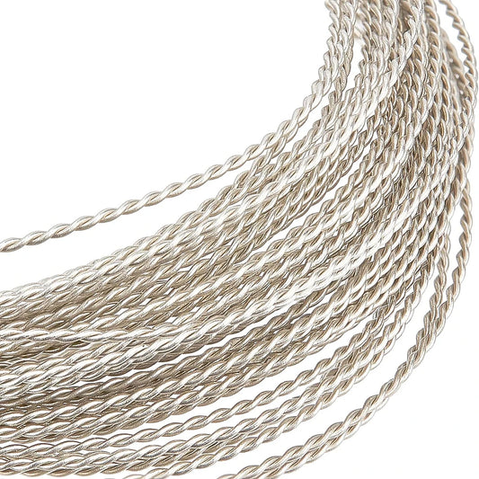 1roll  0.8mm 7m Twist Jewelry Wire Silver White
